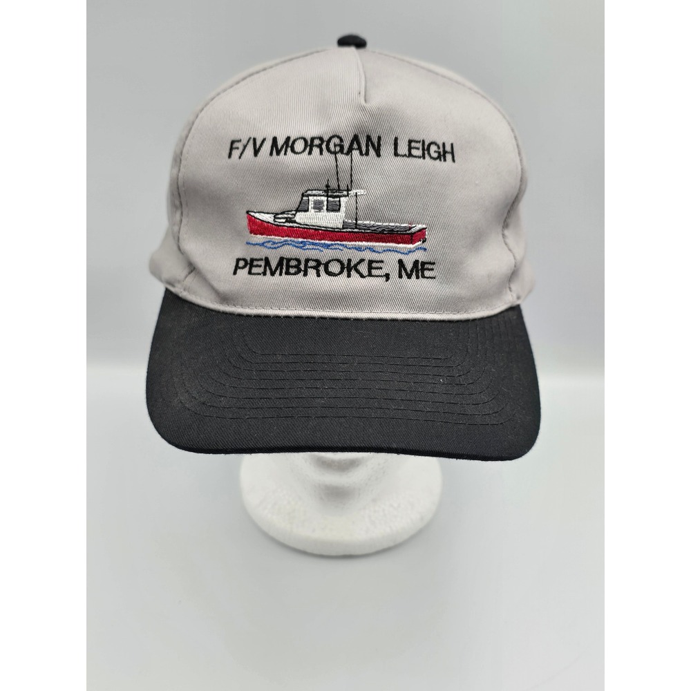 Otto Cap F/V Morgan‎ Leigh Fishing Boat Hat Mens OSFM Grey Black Good Snapback